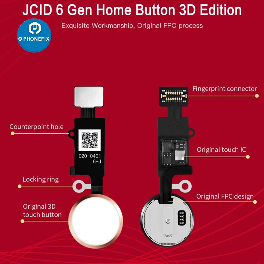 JC 6. 3D Univerzalni Gumb za Domačo stran JCID Prstnih Flex Kabel za iPhone 7 7P 8 8P Meni Tipkovnica Vrnitev Na Off Funkcijo Rešitev