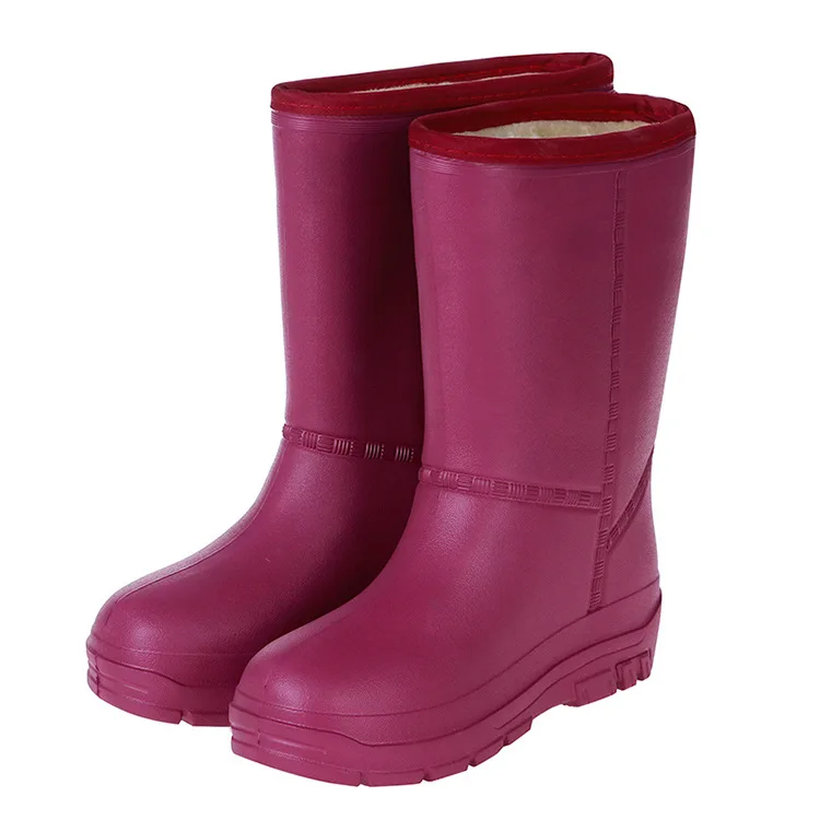 Plus žamet varstvo dež čevlji zimski nepremočljiva zgosti bombaž čevlji dame lahkega dela zaščito dež čevlji