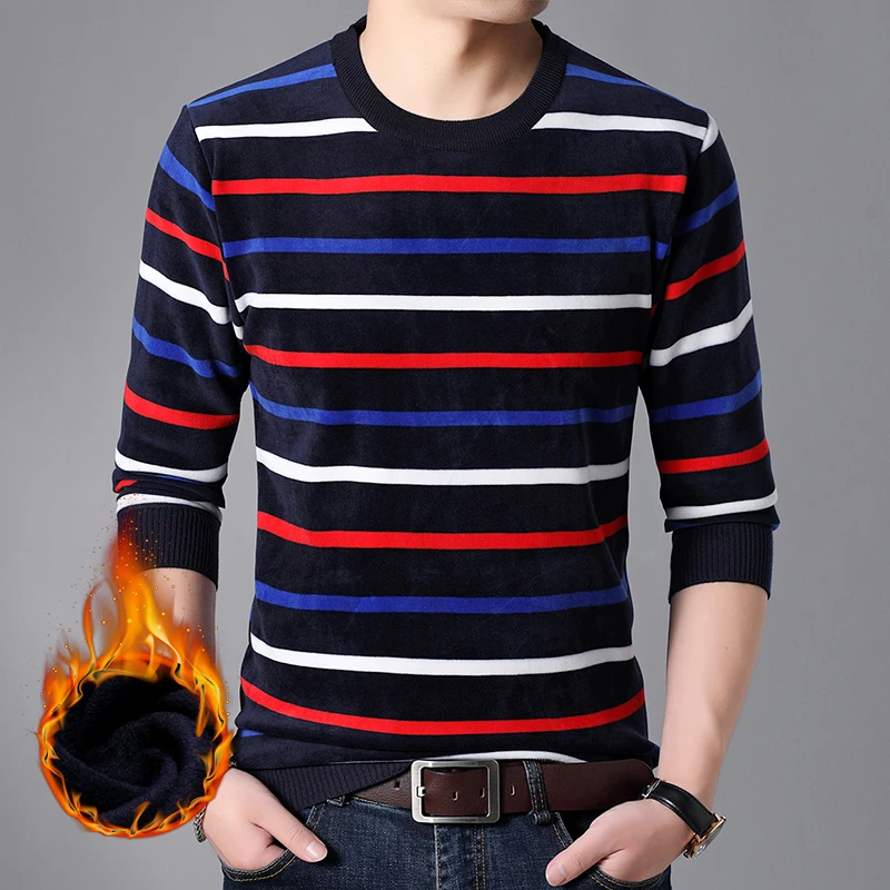 Liseaven Moške Zimske Debel Kožuh T-Shirt Topli Puloverji, Moški Majica s kratkimi rokavi Vrhovi&Tees