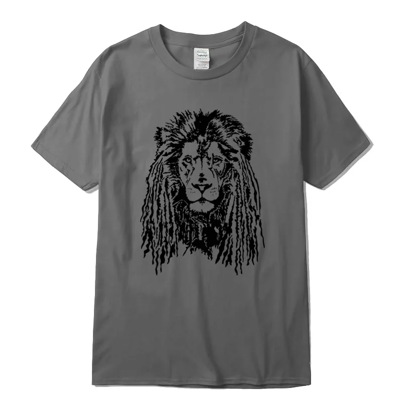 XIN YI Moških vrhunske Kakovosti bombaža, kratek rokav živali lev natisnjena moški majica s kratkimi rokavi o-neck knitted T-shirt za moške vrhovi tee majice