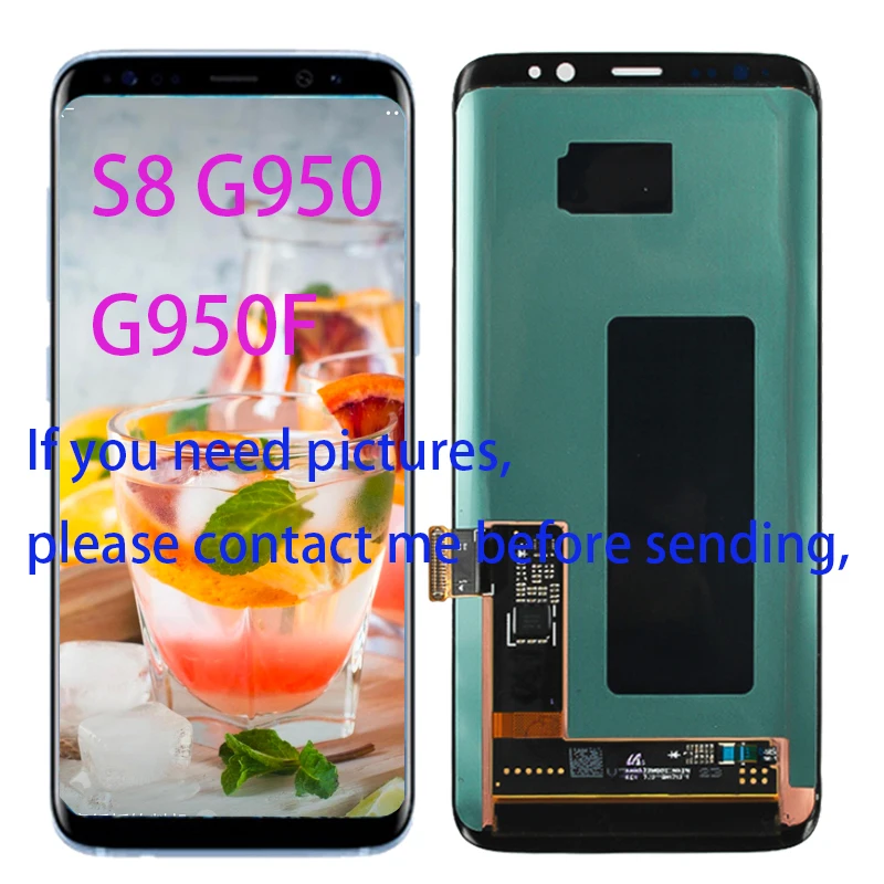 Super Amoled S8 LCD zaslon Za Samsung Galaxy S8 LCD Z Okvirjem 2960*1440 SM-G950F LCD-Zaslon na Dotik Z Mrtvih Pikslov