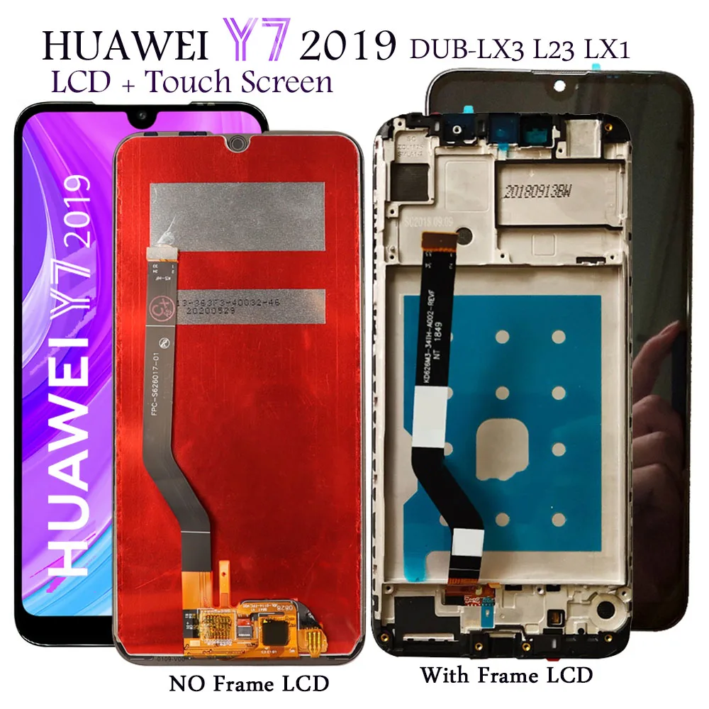 Zaslon Za Huawei Y7 2019 SNEMAJTE-LX1 LX3 LCD-Zaslon na Zaslonu na Dotik Zamenjava Za Y7 Prime/Y 7 Pro 2019 SNEMAJTE-LX2 LX23 LCD Zaslon