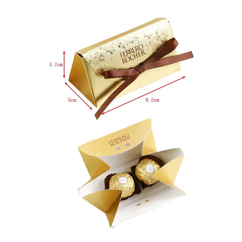 Novo Ferrero Rocher Škatle za Poročni Uslug in Daril Polje Baby Tuš Papir bonboniera Poročno Dekoracijo Sladka Darila Material Vrečke