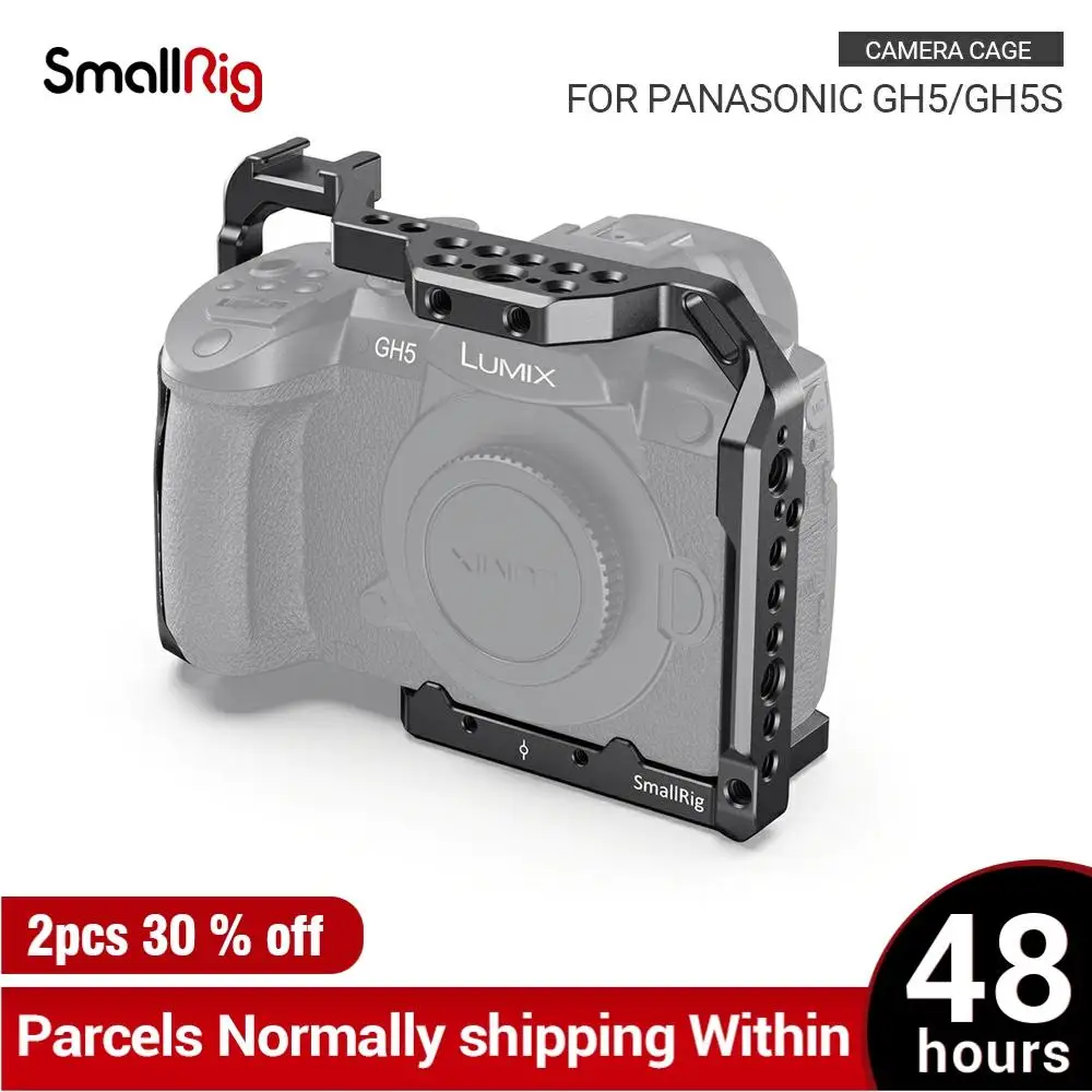 SmallRig Fotoaparat Kletko za Panasonic GH5 & GH5S W/ Hladno Čevelj Nosilec Za Monitor, Imetnik Flash Svetlobe DIY Možnosti 2646