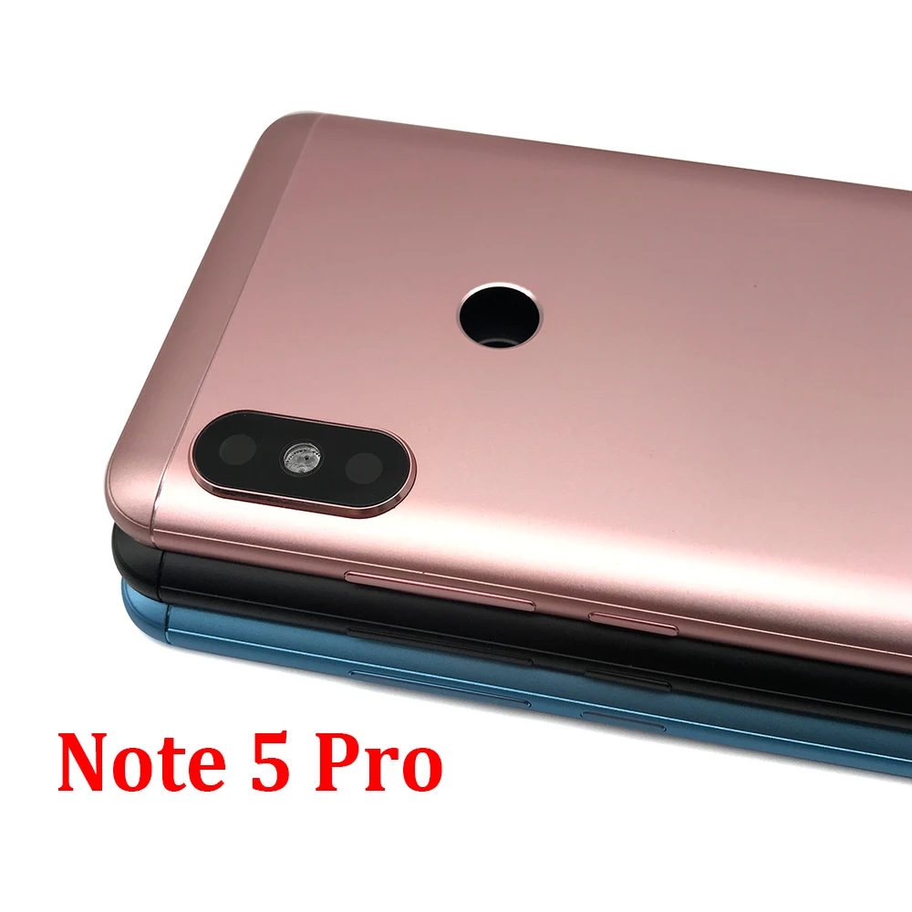 Baterijo Nazaj Kritje Za Xiaomi Redmi Opomba 4 5 6 Note5 Note6 Pro Nazaj pokrov Zadnji Pokrov Ohišja S Strani Gumb za Glasnost Tipka