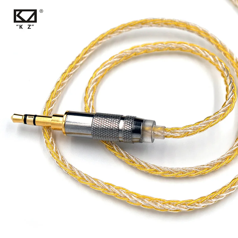 KZ, Uradni Slušalke Zlato, Srebro Mešani Nadgradnjo oklopljen kabel, Slušalke žice za KZ Original ZSN ZS10 Pro AS10 AS16 ZST ES4 ZSN