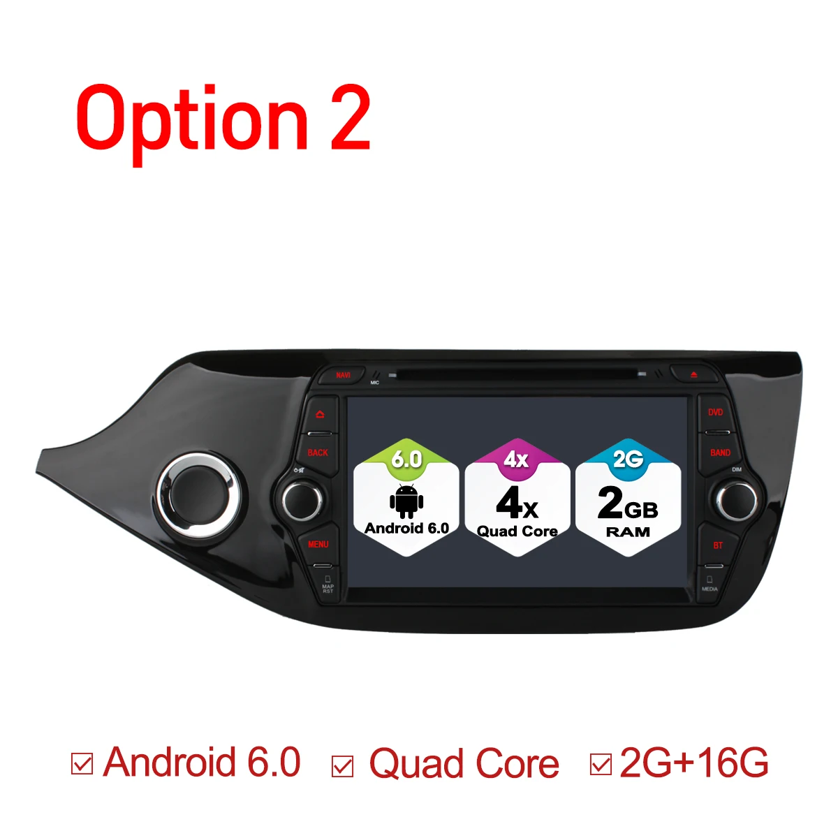 Ownice C500 Android 6.0 2 Din Avto DVD GPS Jedro Octa 1024*600 za KIA CEED 2013-GPS, WIFI 4G Stereo Radio, 2 GB RAM, 32 GB ROM