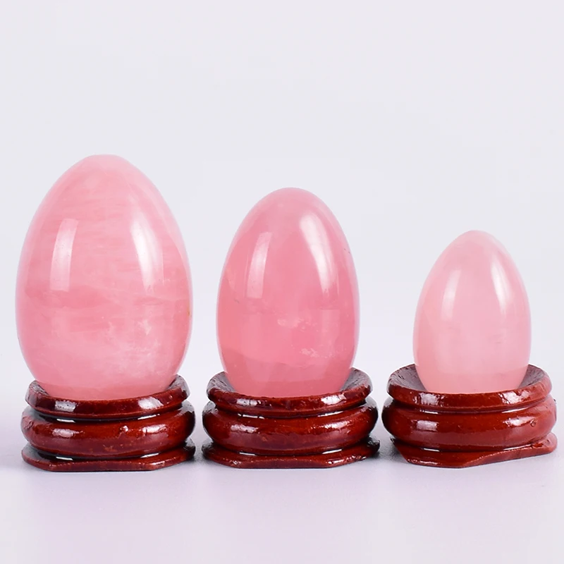 Naravni Rose Quartz Jajce Undrill Mineralni Kamen Področju Yoni Jajce Kristalno Kroglo Masaža Zdravljenje Feng Shui Doma Dekor Opremo