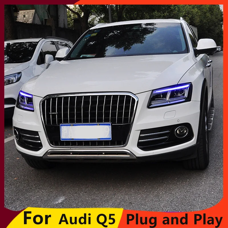 Avto Styling za Audi Q5 Žarometi 2009-2018 V5 Vse LED Smerniki DRL LED Objektiv Dvojno Žarka objektiv