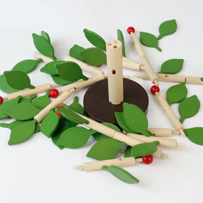 Učno Izobraževalne Igrače, Ustvarjalne DIY Puzzle Igra Gradnjo Drevesa Otroci Montessori Lesena 3D Puzzle Igrača Za Otroke, Igrajo Darilo
