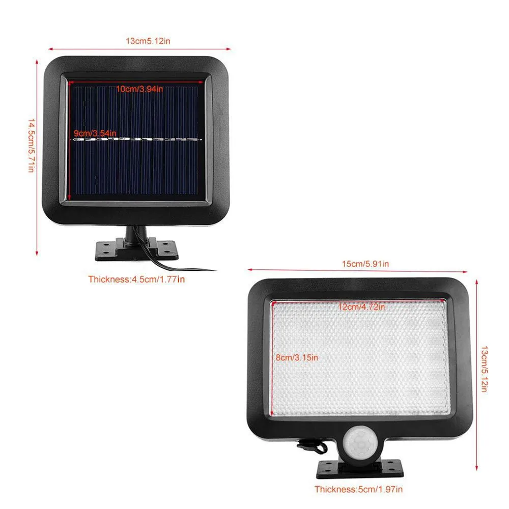 COB 56 LED Solarni Senzor Gibanja Stenske Luči na Prostem Nepremočljiva Vrt Svetilke Solarne Ulične Svetilke Svetilke Vrt Dekoracijo Dropshipping
