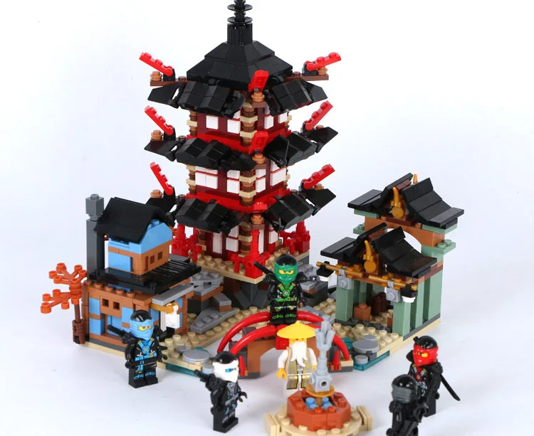 Fantom Ninja Airshen Tempelj Otrok 6 Let Starih Plastičnih Puzzle Sestavljeni Stavbe