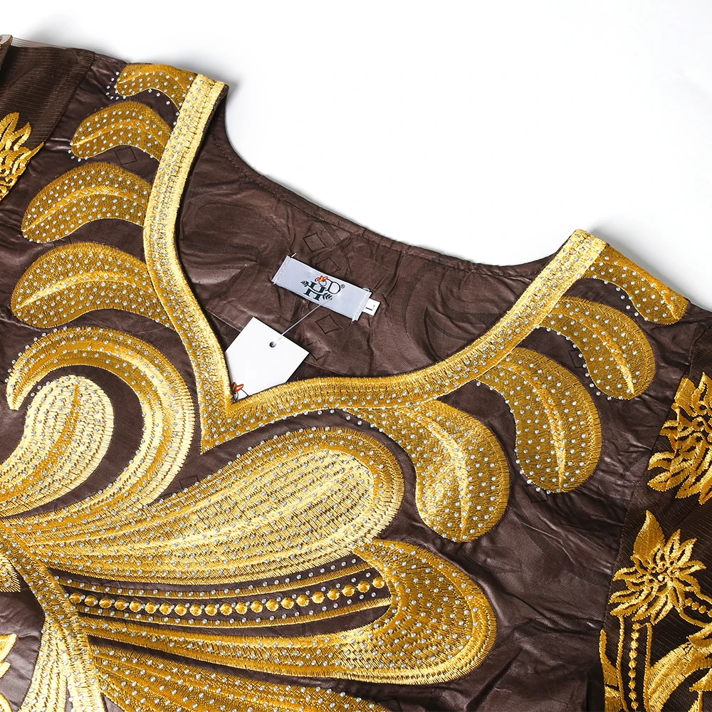 H&D Dashiki Čipke Afriške Obleke za Ženske Tradicionalno Boubou Haljo Africaine Femme 2020 Afriki Maxi Obleko Turban Afriška Oblačila