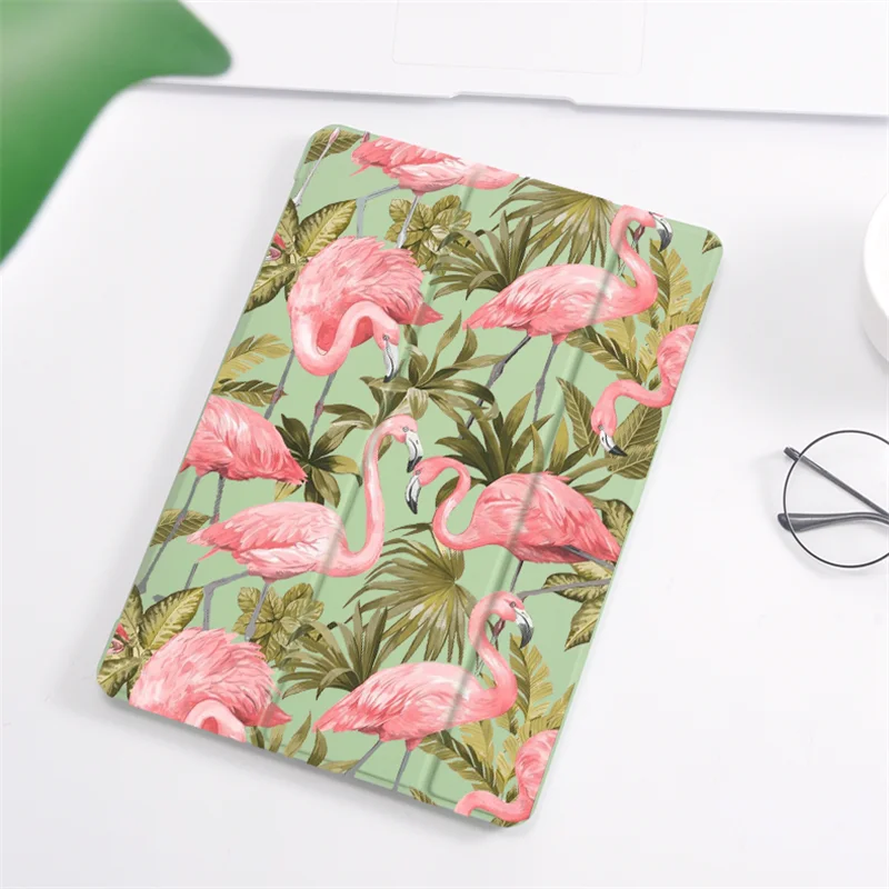 Tropski Flamingo Primeru Za Apple iPad Zraka 9.7 fundas Slim PU Mehki Silikonski wake Smart Cover Ohišje za iPad mini 5 4 3 Pro 2020