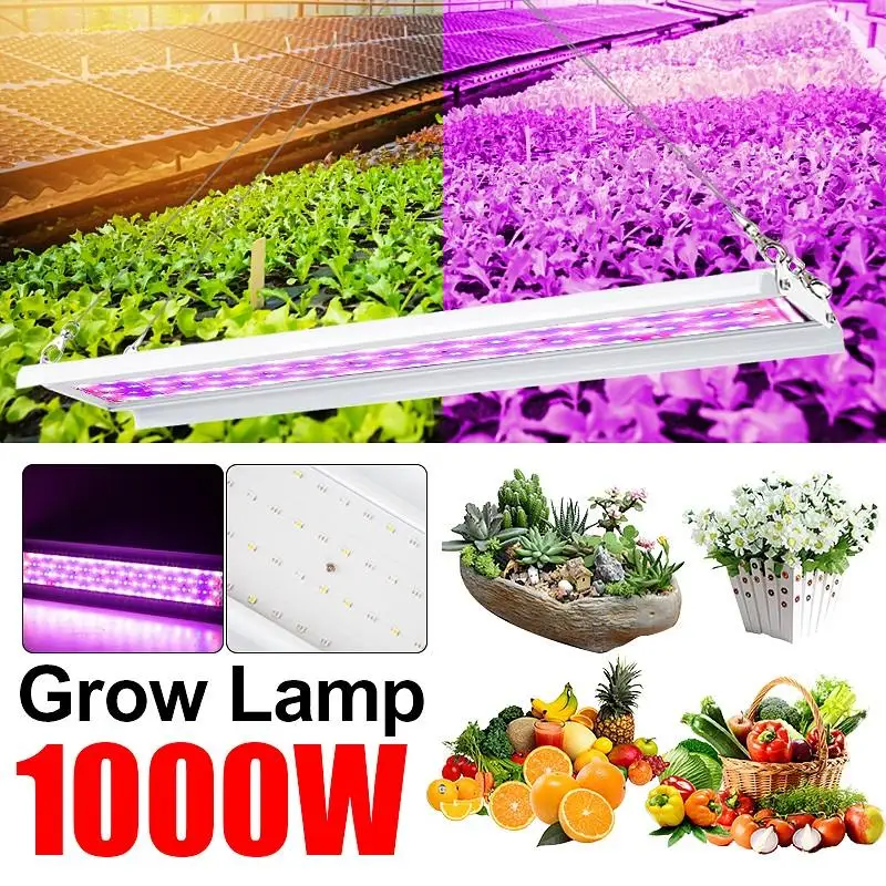 1000W Celoten Spekter Led Grow Light EU NAS Plug LED Ffs Svetilke Rastejo LED Lučka Bar Svetlobe Hydroponic Rast Rastlin, Svetlobe 110-220v