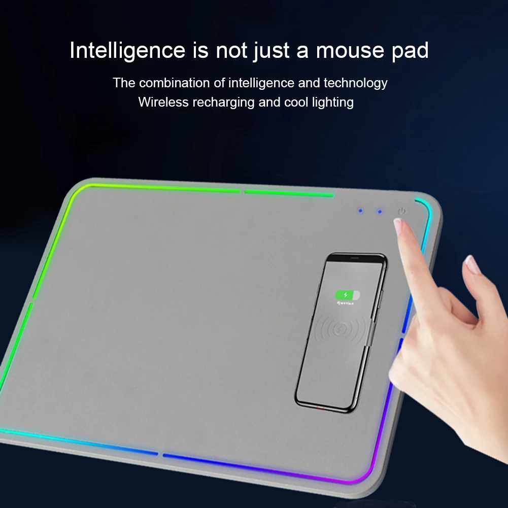 Gaming Miška Ploščica Big Miško Mat Računalnik Mousepad Led Osvetlitvijo Mause Pad Hitro Brezžično Polnjenje Mouse Pad Za iPhone 11