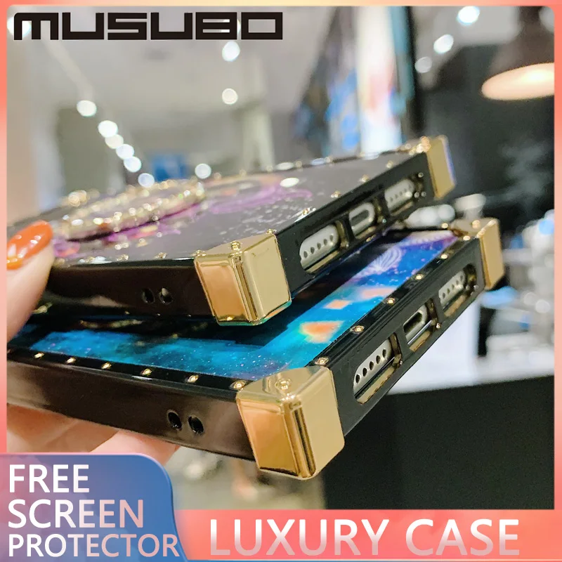 MUSUBO 3D Kvadratnih Ohišje Za Samsung Galaxy A71 a51 A10S A20 A30 S A50 S8 S9 S10 S20 Ultra Note10 9 8 Plus Mehka Nazaj Blu Ray Pokrov