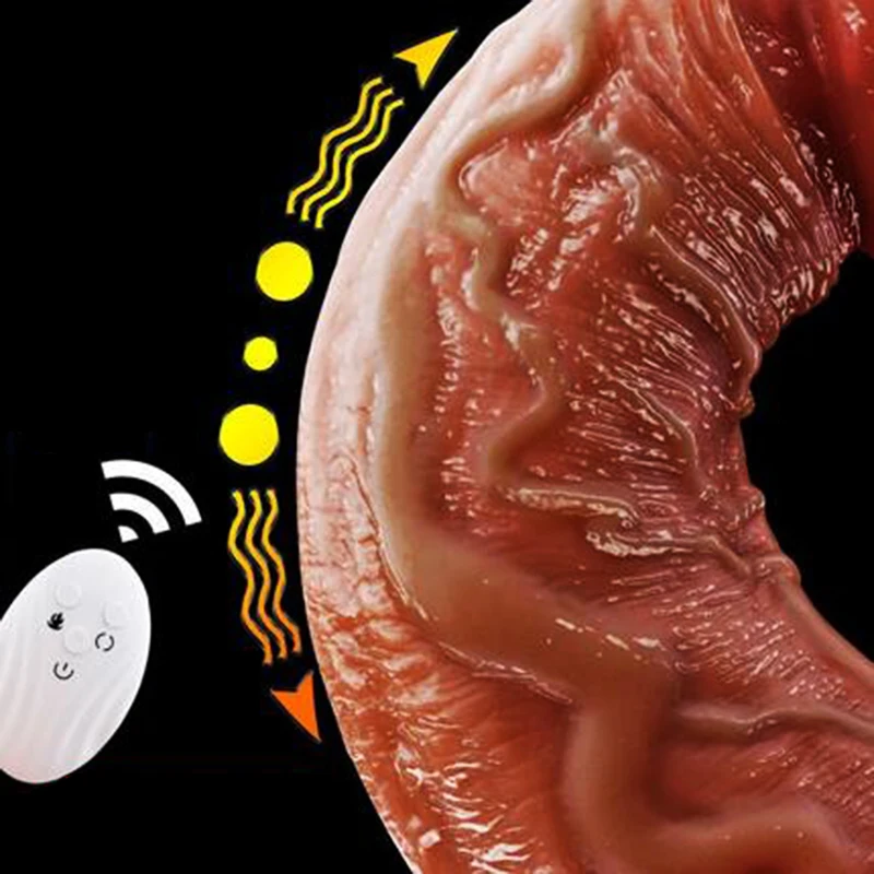 Realističen Dildo Samodejno Teleskopsko Ogrevanje Swing Brezžični Vibrator Realističen Penis G-Spot Sex Igrače Vibrator Ženske Odraslih Erotično