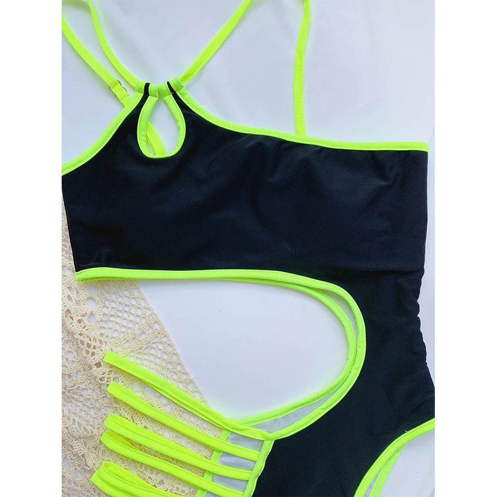 En Kos Kopalke 2020 Seksi Votlih Iz Kopalk Ženski Push Up Monokini Mozaik Kopalne Obleke Poletje Plaža Obrabe, Plavanje Obleko