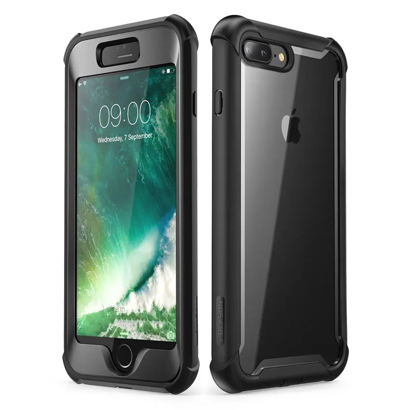 I-BLASON Za iPhone 7 Plus Primeru Za iPhone 8 Plus Primeru Ares Celotno Telo Krepak Jasno Odbijača Pokrov z Vgrajeno Screen Protector