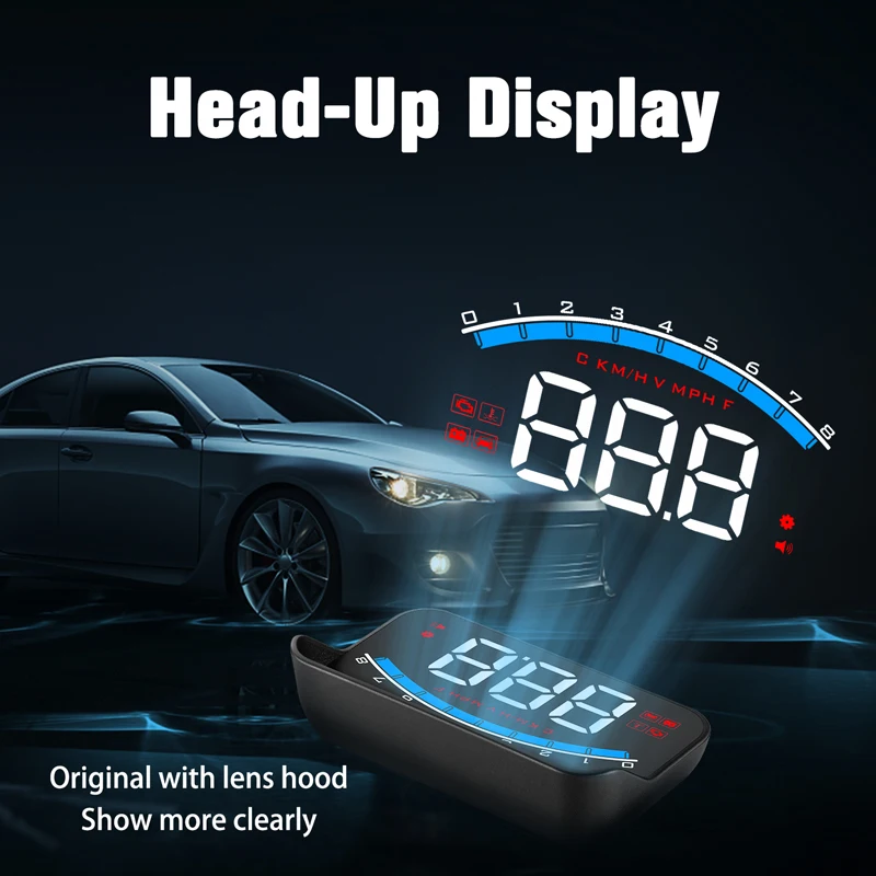 WiiYii M6S HUD Avto Head up display OBD2 prekoračitev hitrosti Varnostno Opozorilo vetrobransko steklo Projektor zaslon avto Auto Elektronika KM/h, MPH