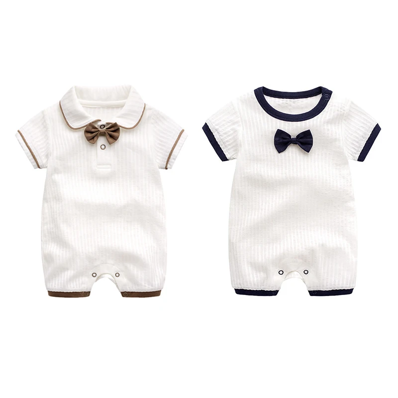 Za Malčke Baby Gospod Modela Kratek Rokav, Igralne Obleke Otroci Fantje Z Bowknot Jumpsuit Za Novorojenega Dojenčka, Malčka Oblačila