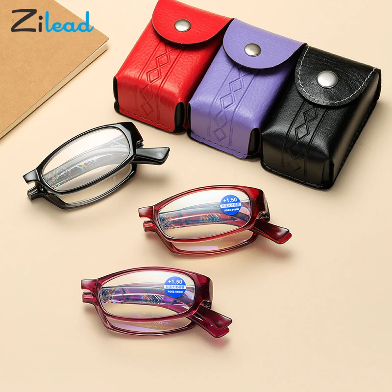 Zilead Zložljive Modro-Dokazilo Očala Clear Leče Super Lahka Očala Udobno Moda Presbyopic Očala Unisex Z Očali Polje