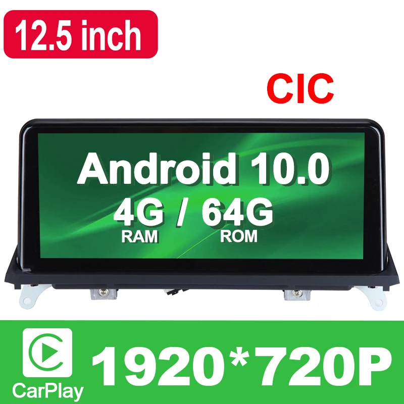 10.25 palčni 4G RAM-a, 8 Core Android 10.0 Sistema Avto GPS Navigacija Medijev Stereo Radio Za BMW X5 E70 X6 E71 2011 - CIC Sistem