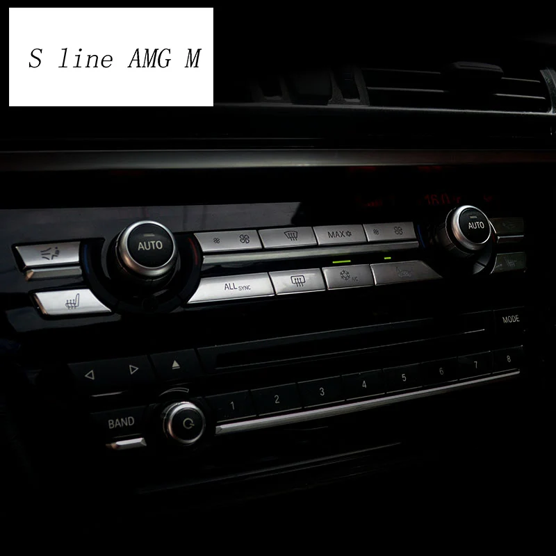 Avto styling Nadzor klimatska naprava CD plošča gumb za kritje Sitcker za BMW 5 6 7 series F10 F01 F02 X3 X4 F25 F26 x5 x6 f15 f16