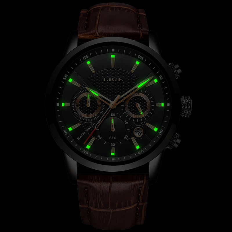 LIGE 2020 Neue Uhr Männer Način Šport Quarz Uhr Herren Uhren Marke Luxus Leder Poslovnih Wasserdichte Uhr Relogio Masculino+Box