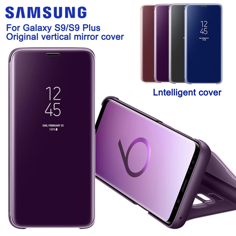 Za SAMSUNG Navpično Ogledalo Zaščito Lupine, Telefon, mobilni Telefon, Ohišje Za Samsung GALAXY S9 G9600 S9+ Plus G9650 Slim Flip Primeru