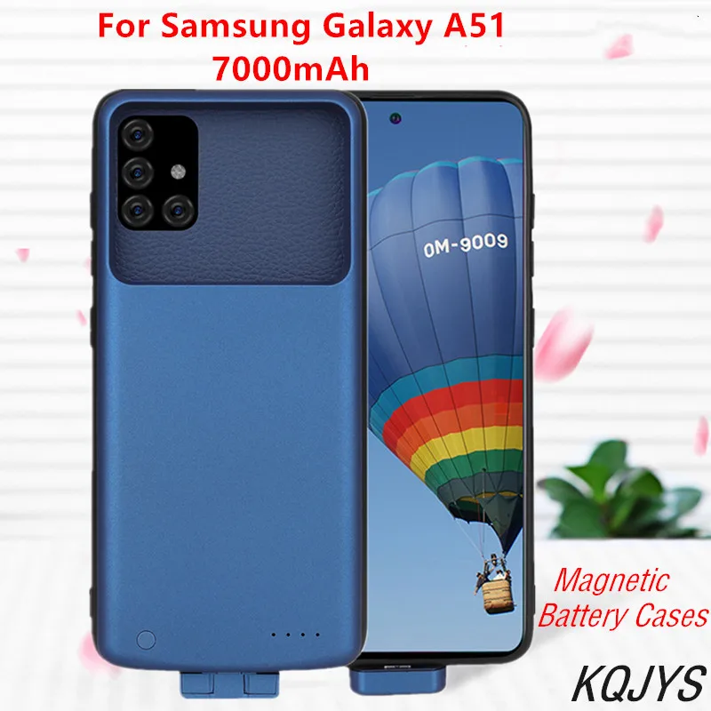 KQJYS Magnetni Polnilnik Primerih Za Samsung Galaxy A51 Portable Power Bank Polnjenje Pokrovček za Galaxy A51 Baterije Primeru