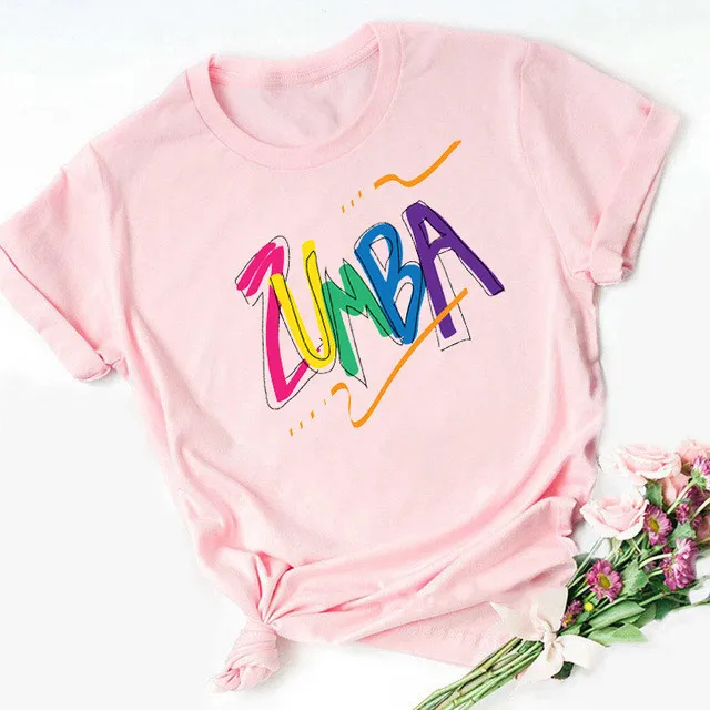2020 Vroče Prodaje Mavrica Zumba Plesalka Print majica s kratkimi rokavi Ženske Grafični Tshirt Femme Harajuku Hip Hop Ženske T-shirt Ulične Kul Vrhovi