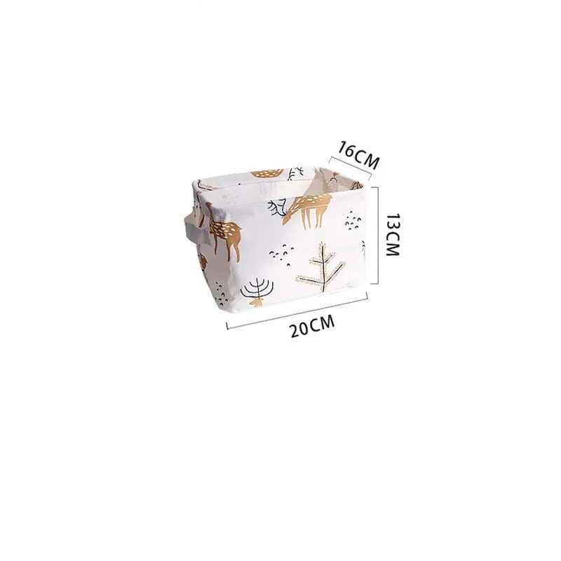 Namizje Shranjevanje Košarico Srčkan Tiskanje Nepremočljiva Organizator Bombaž Perilo manjše izdelke Škatla za Shranjevanje Omara za Perilo Vrečko za Shranjevanje 1piece