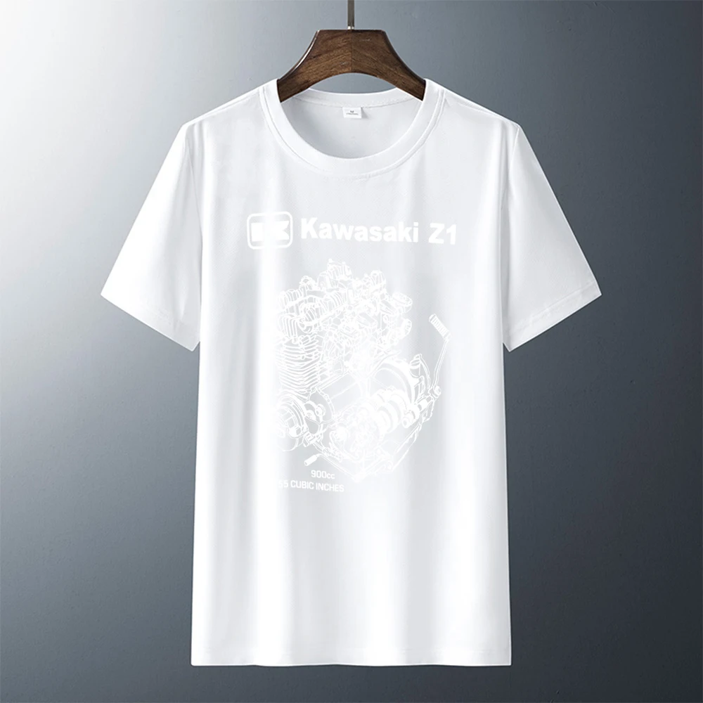 Kawasaki Z1 Kz Gpz Zx Motorja Fra Sl Mens T Shirt 2020 Nov Modni Priljubljena O-Vrat Vrhovi & Tees