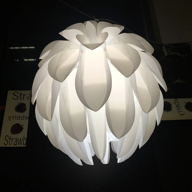 Modna PP Plastične Bele Lampshade Lotus Flower Plastičnih Stropne Luči Lučka za Odtenek Lučka Doma Decors Lampshade Lučka Zajema