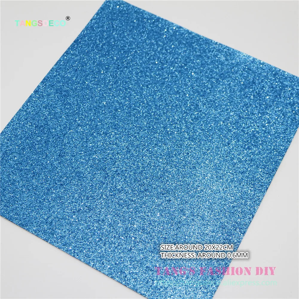 6pcs---20X22CM Modre Barve Mix DIY Sintetična PU Umetno Usnje Set