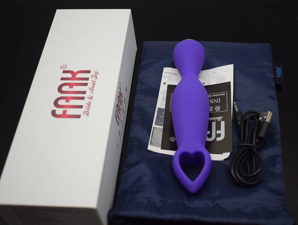 FAAK dvojni vibrator iz silikona, klitoris spodbujanje lezbijke masturbirajo Roko potegnite z vibriranjem analni dildo dvojno glavo vibracije seks igrače
