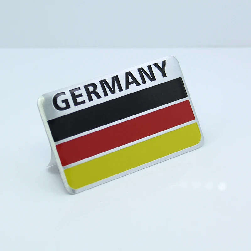 Aluminij Označevanje Emblem Avto Styling Nemčija Anglija Italija Francija ZDA Zastavo Značko Nalepke za BMW M Benz AMG VW R Audi Gecko TRD