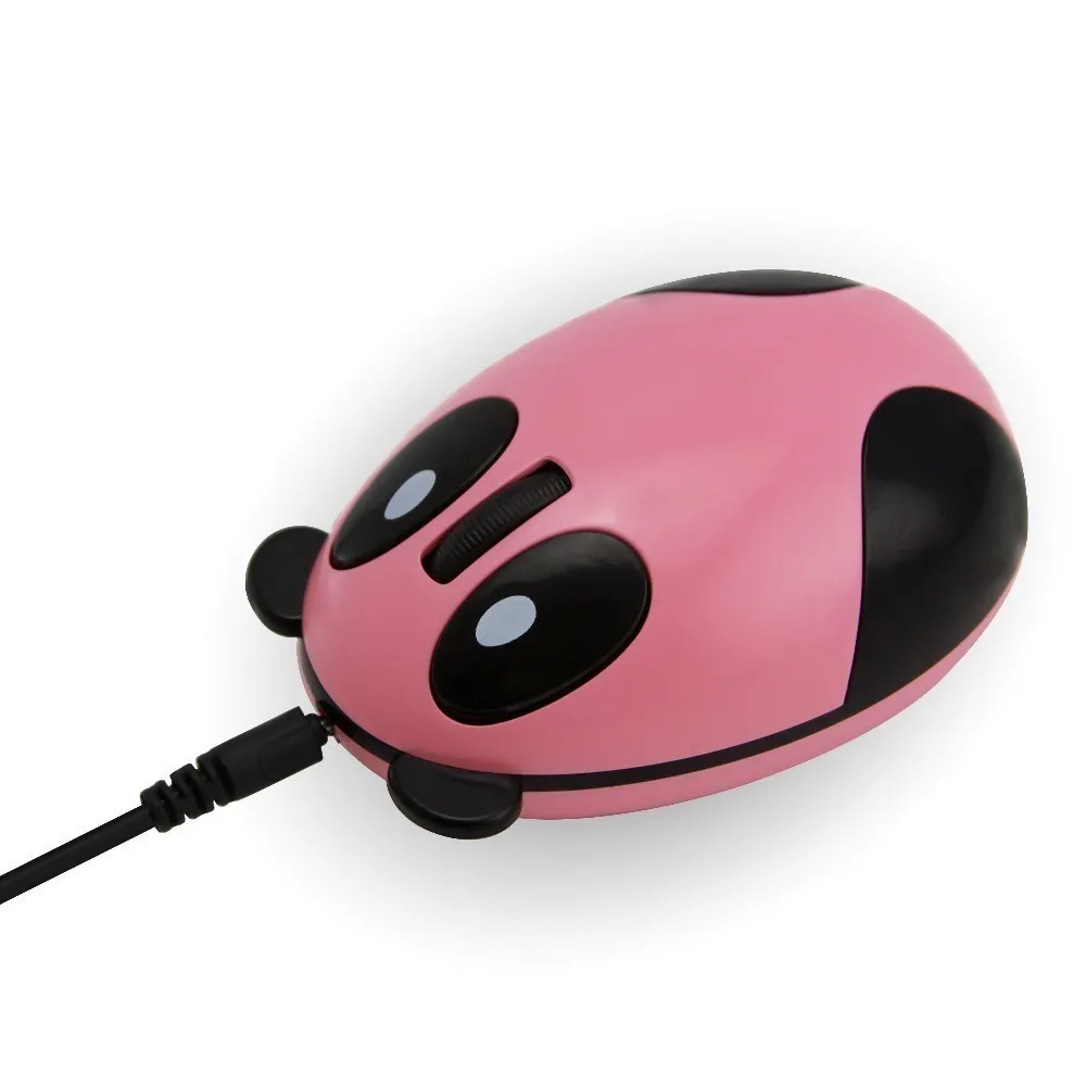 Akumulatorske Brezžične Miške 1600DPI USB 2,4 GHz Optični Miši Luštna 3D Cartoon Panda Gaming Računalnik Miške Za Laptop PC Dekle Otroci