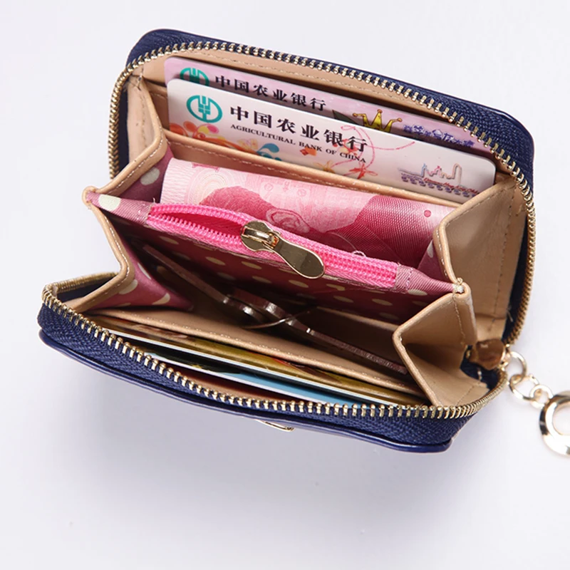 Koreja Moda umetno usnje ženska torbica ženske visoke kakovosti multi-imetnik kartice torbice ženski dekleta kratko zadrgo mini kovanec denarnice