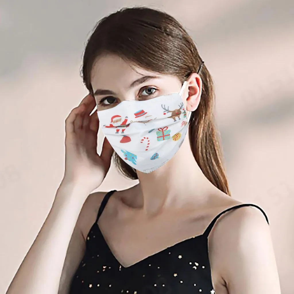 Nakit masko 100 kozarcev za Enkratno uporabo Masko za Odrasle Božič Natisnjeni Enkratno uporabo Maske za Tiskanje, ki je Na Zalogi Enkratno uporabo za Odrasle maske Za obraz