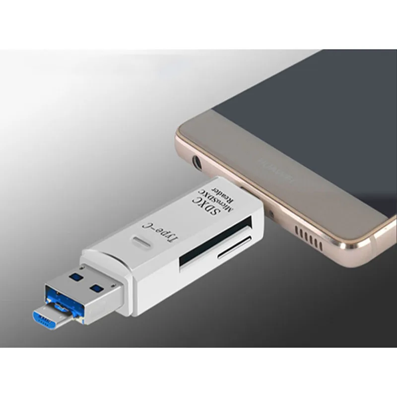 Vse V Enem Vrste C, USB 3.0 Micro USB Adapter SD/ Micro SD/ TF Card Reader OTG Andriod PC Zunanje Multi Pomnilniških Kartic