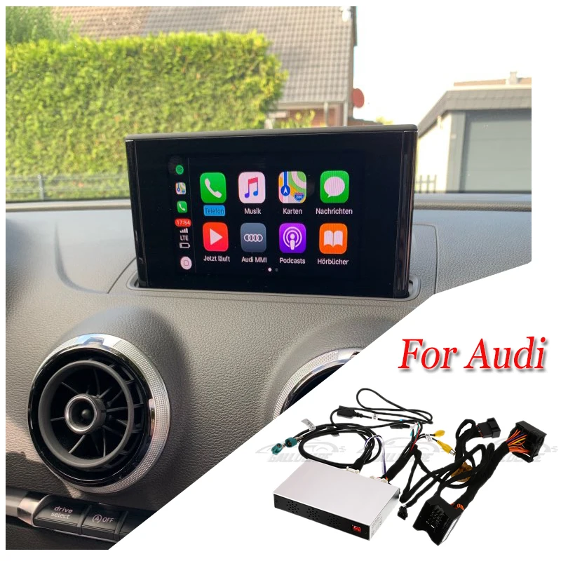 2 Din Brezžični Apple CarPlay Android Auto Rekonstrukcija Podporo Radio Za Audi A1 A3 A4 A5 A6 A7 A8 V3 V5 V7 MMI 2G/3G Avto igra, Box