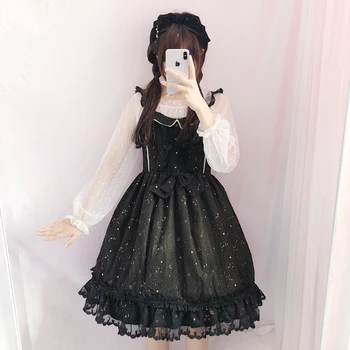 Japonski sweet lolita obleko vroče žigosanje sanje star čipke povoj viktorijanski obleko kawaii dekle gothic lolita jsk loli cosplay