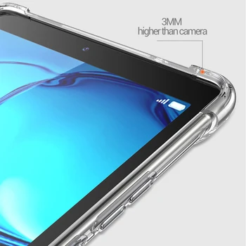 Shockproof silikonsko ohišje za Huawei MediaPad T5 10 10.1 AGS2-W09/L09/L03/W19 prozorno gumo hrbtni pokrovček prilagodljiv odbijača
