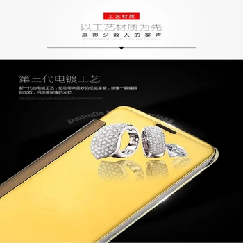 Za LG G5 H830 H850 V10 Luksuzni Jasno, Zadnji Pokrov Electroplate Ogledalo telefon Primerih Za LG G5 V10 Težko Denarnice Flip primeru Telefon