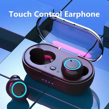 Bluetooth Slušalke V5.0 TWS Dotik za Nadzor Stereo Šport Brezžične Slušalke za Zmanjšanje Hrupa Slušalka Z Močjo Banka Za Huawei Xiaomi
