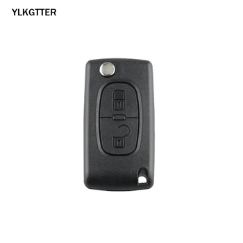 YLKGTTER 2 Gumbi Daljinskega Vstop brez ključa Tipko Obleko za Peugeot 207 208 307 308 408 Partner CE0536 Model HU83/VA2 Rezilo VPRAŠATI Signal