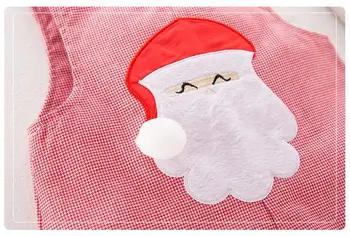 Babzapleume Novorojenčka Božič Obleko, Oblačila za Malčke Risanka Srčkan Santa Claus igralne obleke brez Rokavov Baby Fantje Dekleta Jumpsuit BC1787